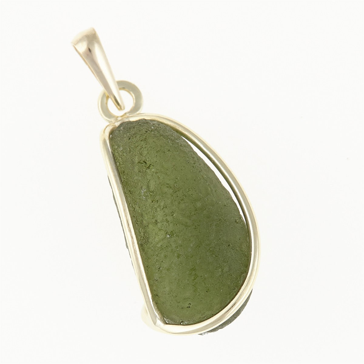Golden pendant with a moldavite MS12521