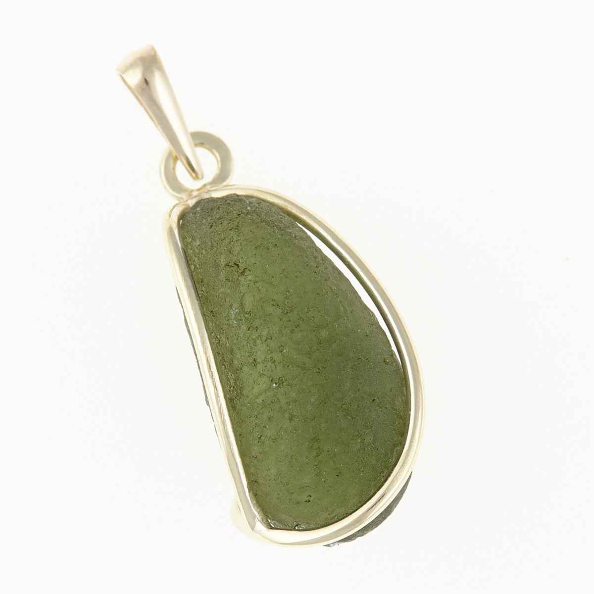 Ciondolo in oro con una moldavite MS12521