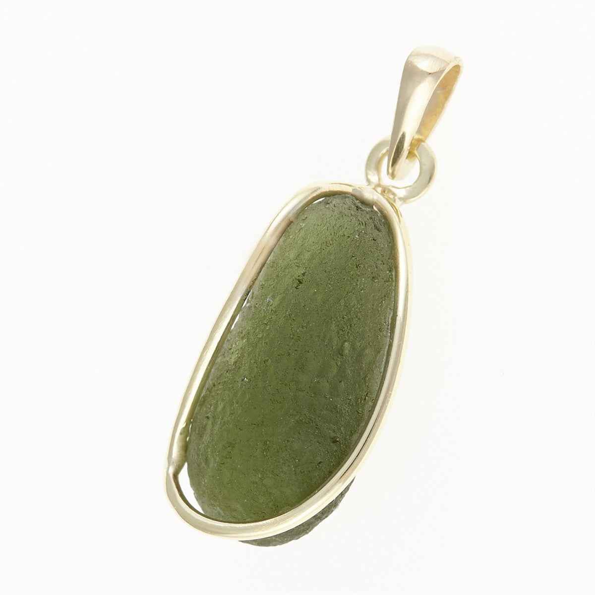Ciondolo in oro con una moldavite MS12521