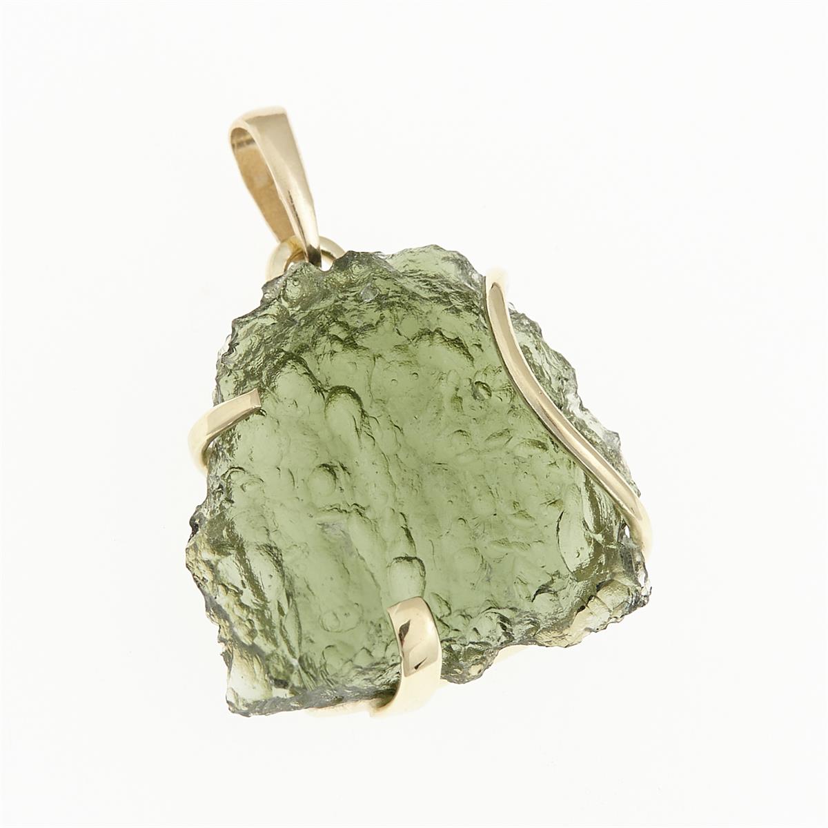 Golden pendant with a moldavite 1755-2