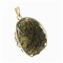 Golden pendant with a moldavite 1767-1