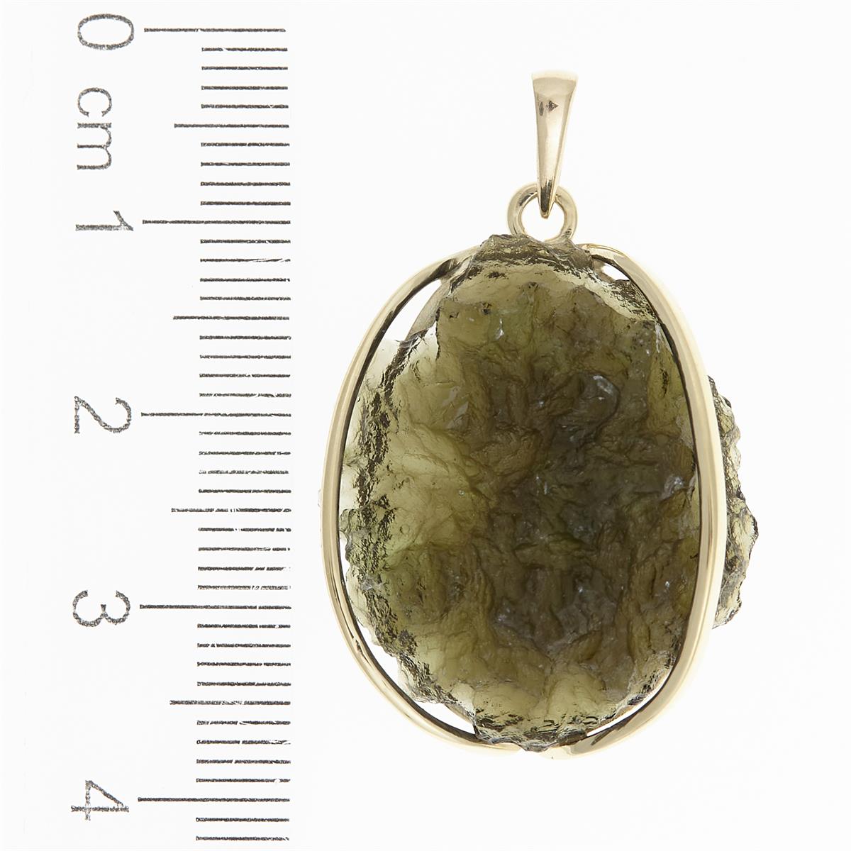 Golden pendant with a moldavite 1767-1