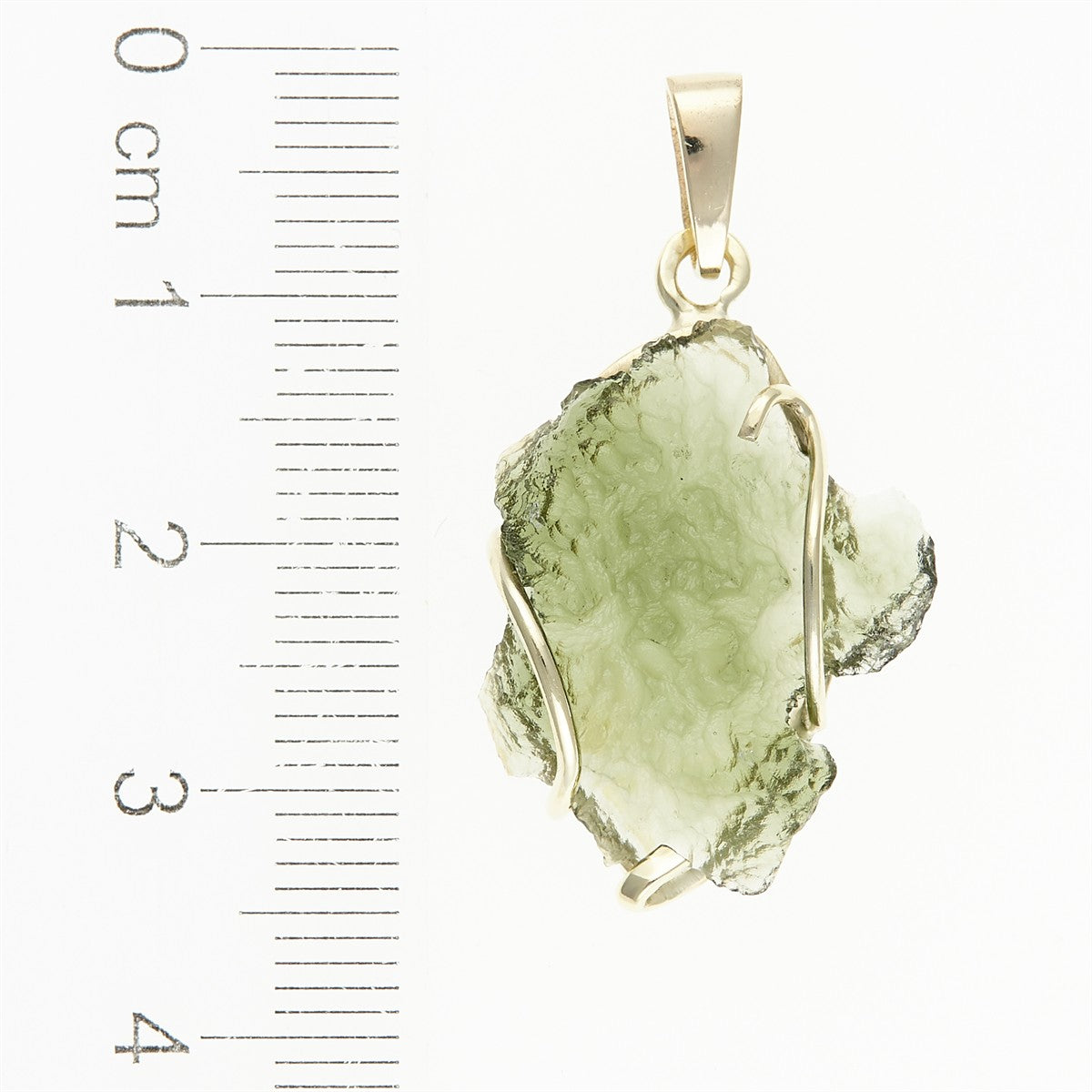 Golden pendant with a moldavite 26-006
