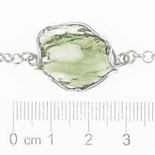 Silver bracelet with moldavite 26-017