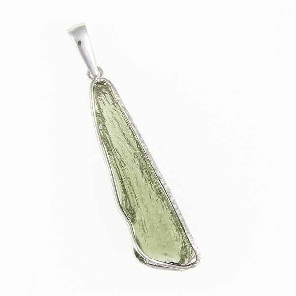 Ciondolo in argento con codice moldavite - 26-044