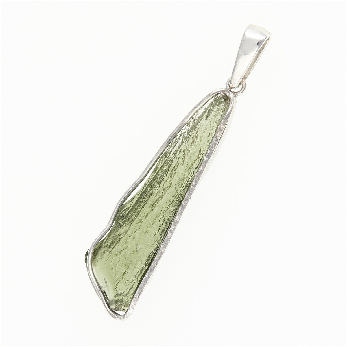 Silver pendant with a moldavite - 26-044
