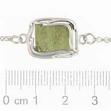 Silver bracelet with moldavite 26-060