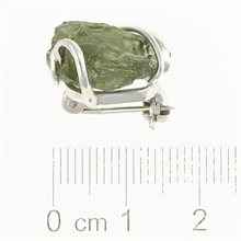 Silver brooch with moldavite 26-078