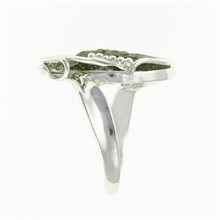 Silver ring with natural moldavite 26-130