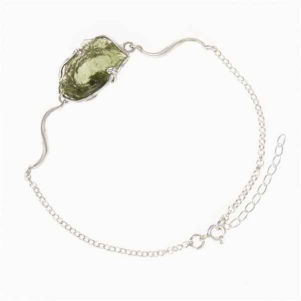 Bracciale Argento con codice moldavite 26-140