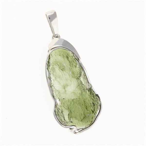 Ciondolo in argento con codice moldavite 26-147