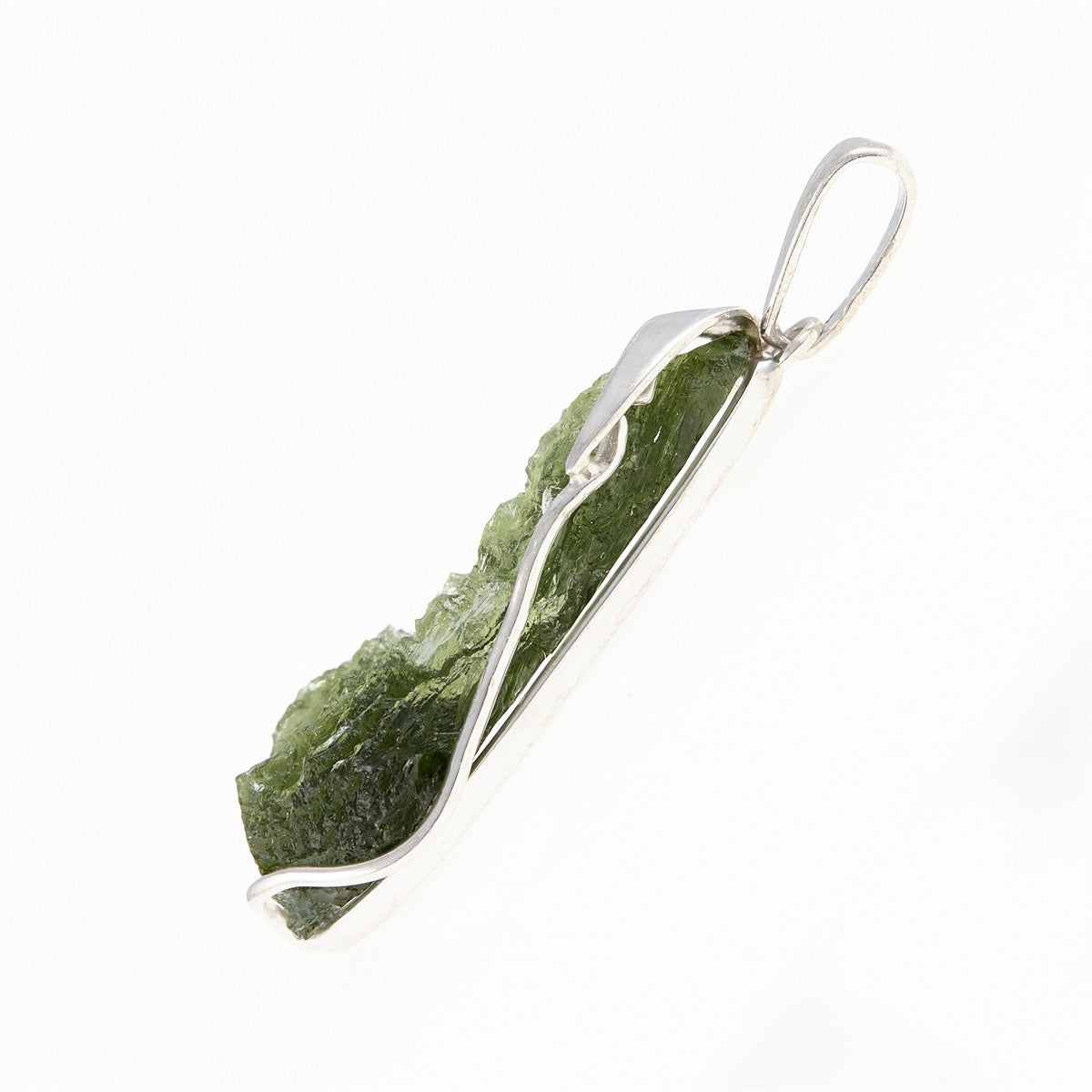 Silver pendant with a moldavite 26-147