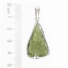 Ciondolo in argento con moldavite e zircone 26-208