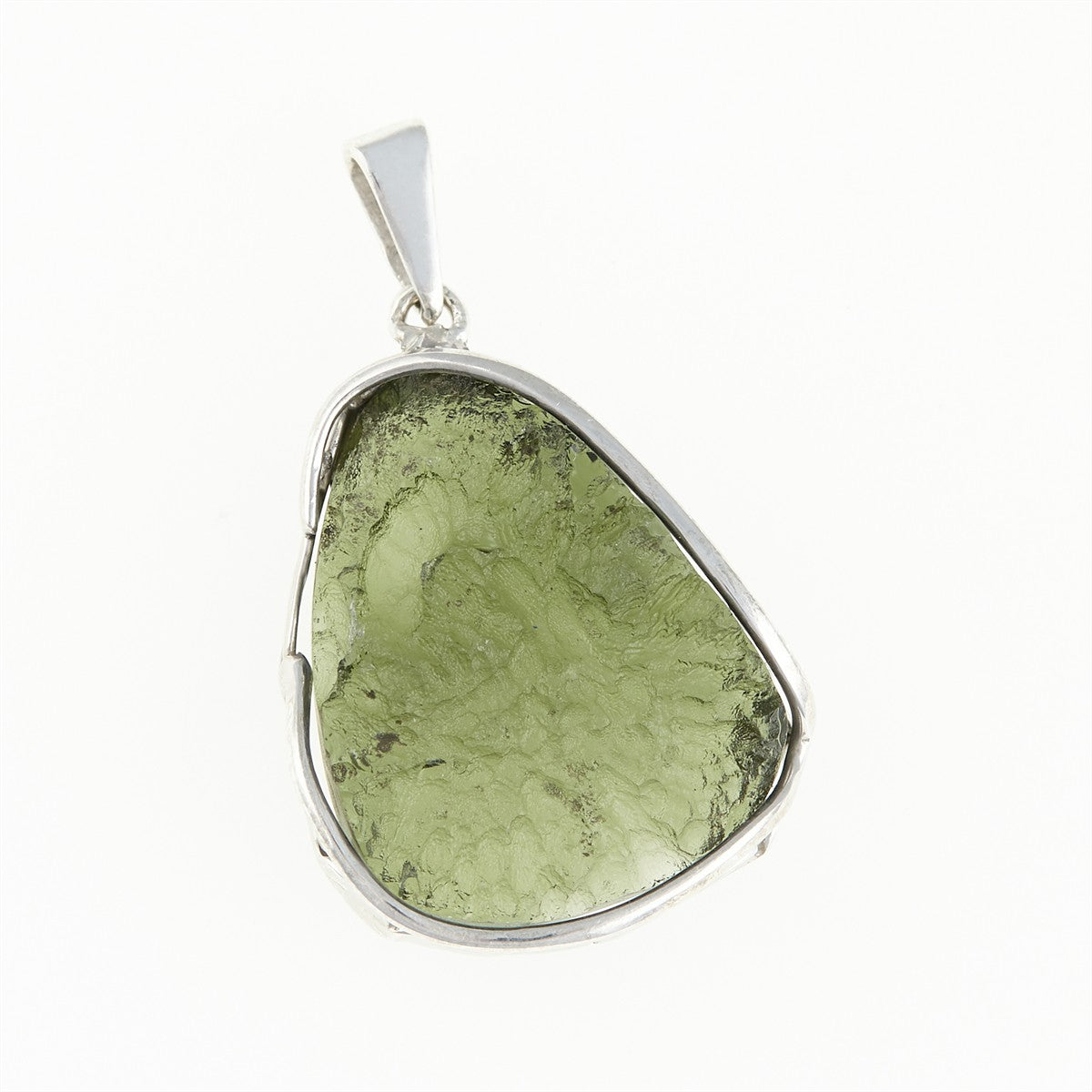 Silver pendant with a moldavite 26-214