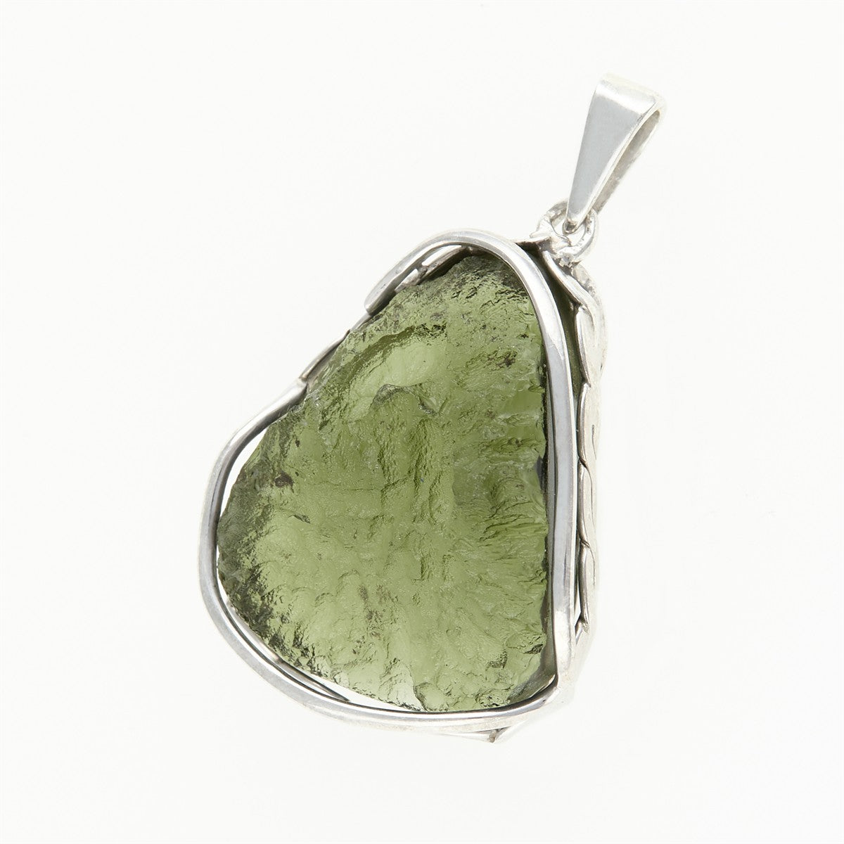 Silver pendant with a moldavite 26-214