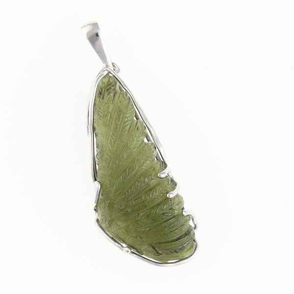Ciondolo Argento con moldavite - ala 26-244