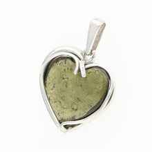 Ciondolo Argento con moldavite - cuore 26-254