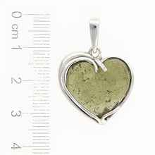 Ciondolo Argento con moldavite - cuore 26-254