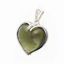 Ciondolo in argento con moldavite e zirconi 26-255