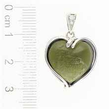 Ciondolo in argento con moldavite e zirconi 26-255