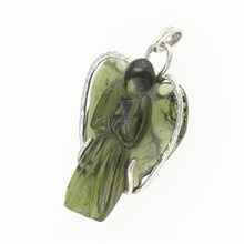 Ciondolo in argento con codice moldavite - angelo 26-258