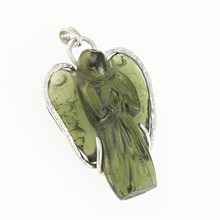 Ciondolo in argento con codice moldavite - angelo 26-258