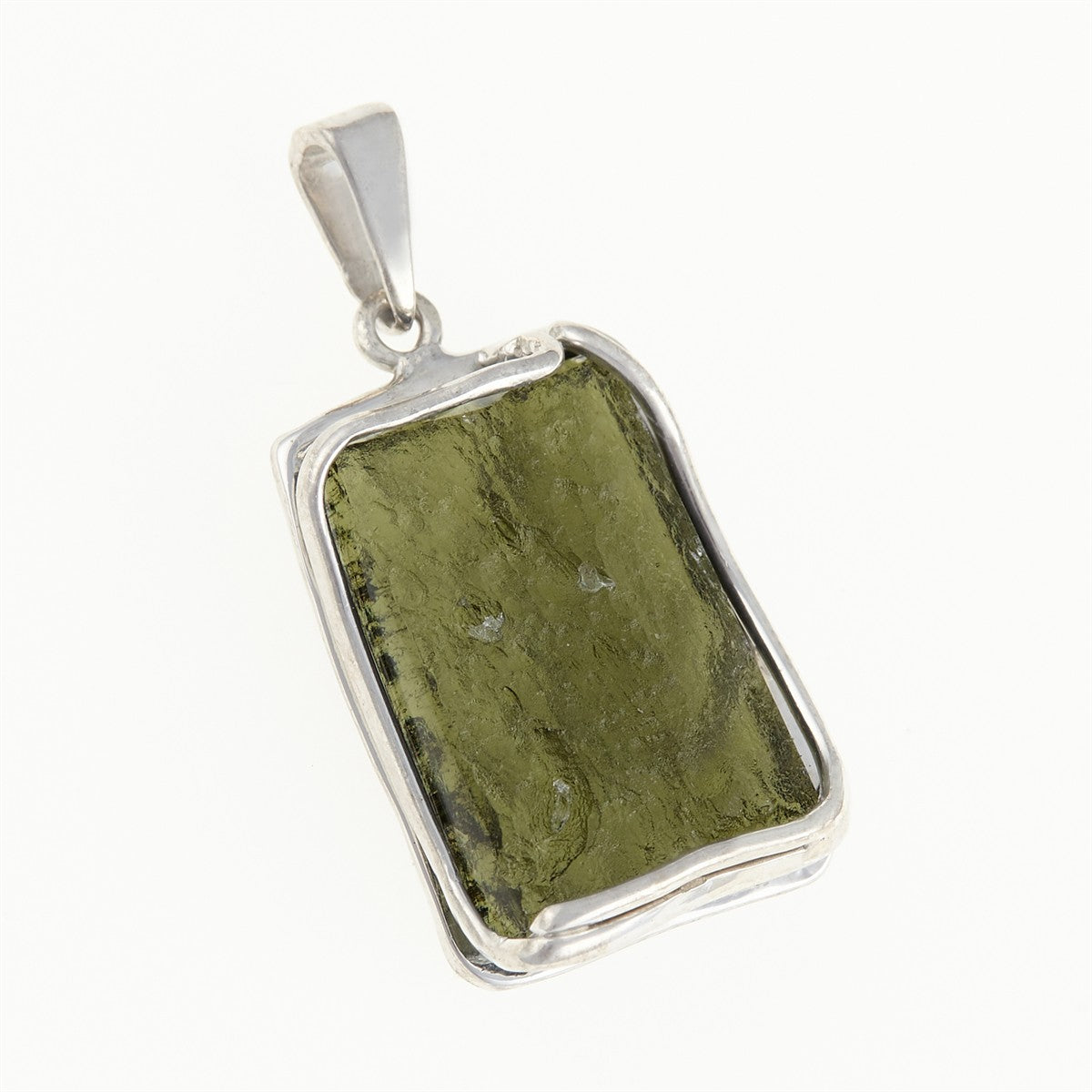 Silver pendant with a moldavite MS26-281