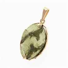 Ciondolo placcato in oro con codice moldavite MS26-291