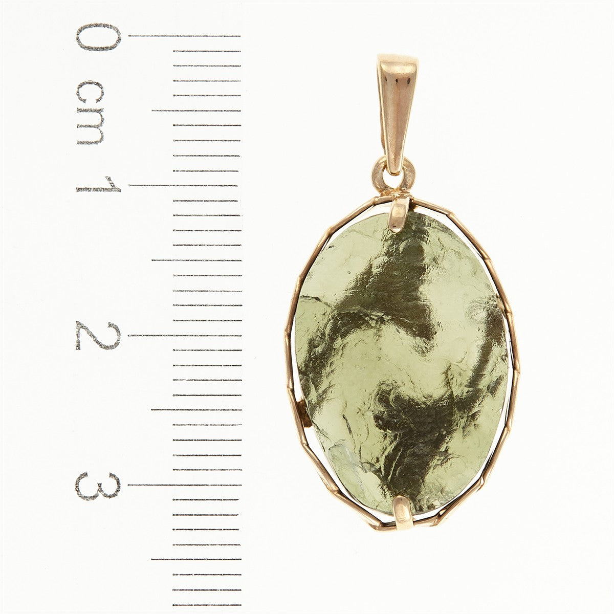 Gilded pendant with a moldavite MS26-291