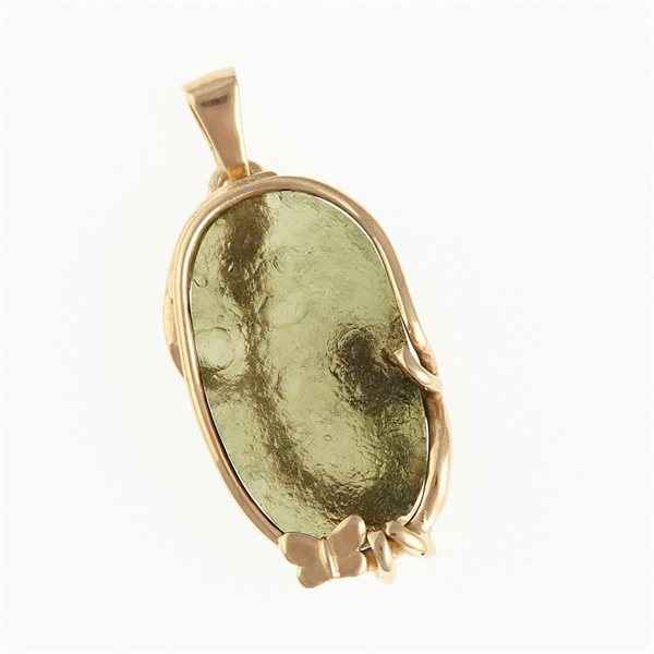 Ciondolo placcato oro con codice moldavite MS26-292