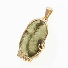 Ciondolo placcato oro con codice moldavite MS26-292