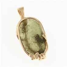 Ciondolo placcato oro con codice moldavite MS26-292