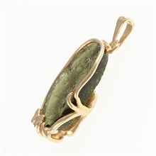 Ciondolo placcato oro con codice moldavite MS26-292