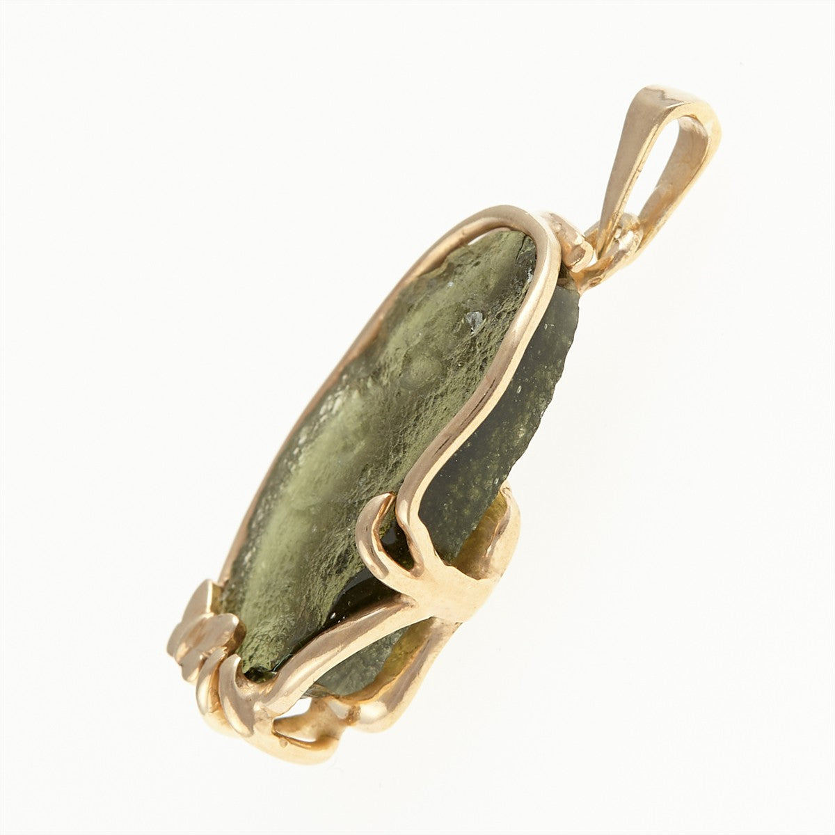 Gilded pendant with a moldavite MS26-292