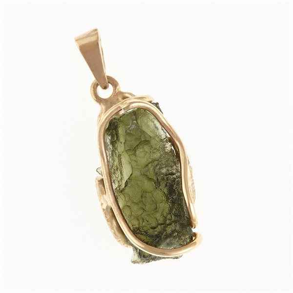 Ciondolo placcato oro con codice moldavite MS26-294