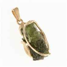 Ciondolo placcato oro con codice moldavite MS26-294