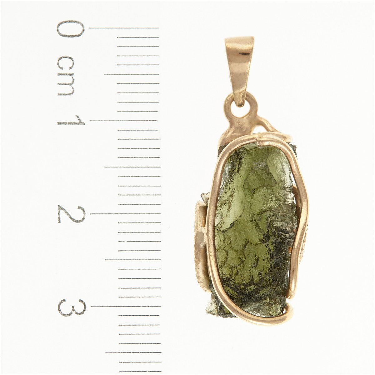 Gilded pendant with a moldavite MS26-294