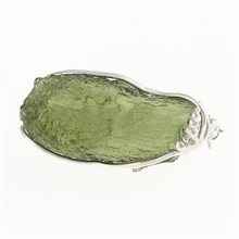 Spilla in argento con codice moldavite MS26-296