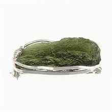 Spilla in argento con codice moldavite MS26-296