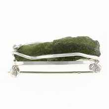 Spilla in argento con codice moldavite MS26-296