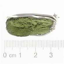 Spilla in argento con codice moldavite MS26-296