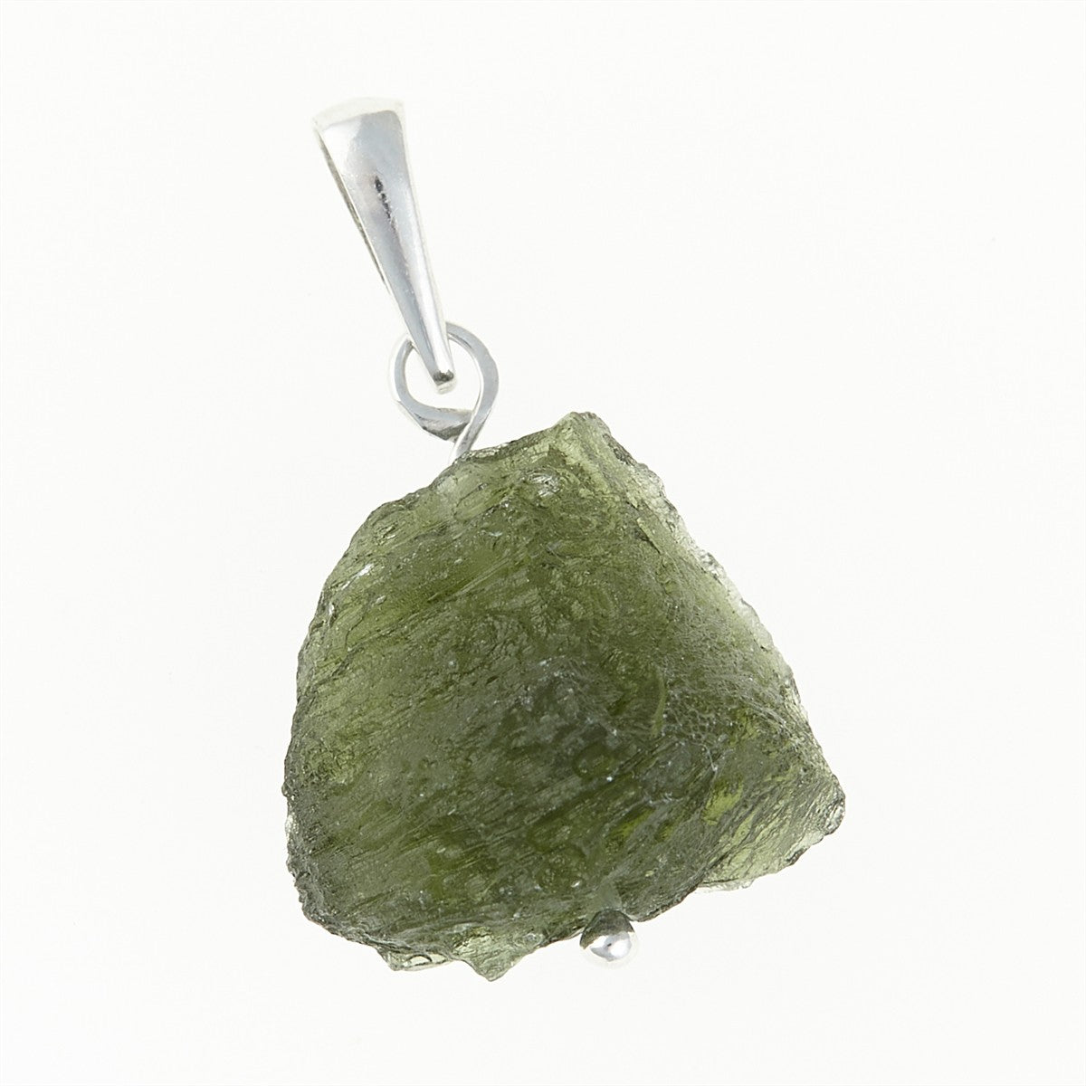 Silver pendant with moldavite 26-318