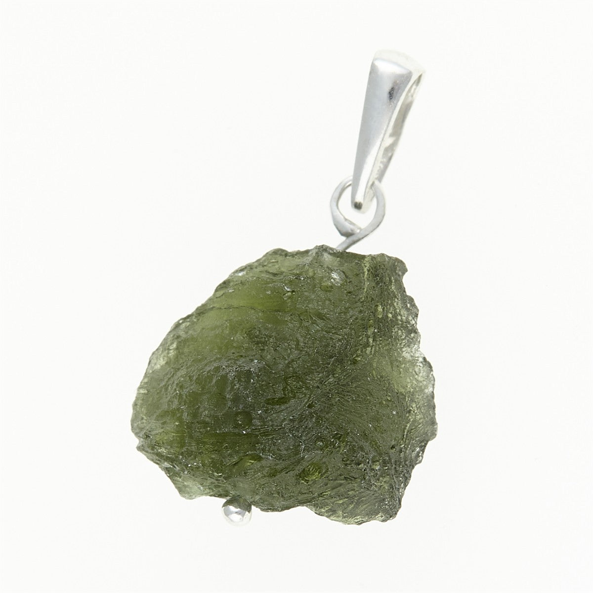 Silver pendant with moldavite 26-318