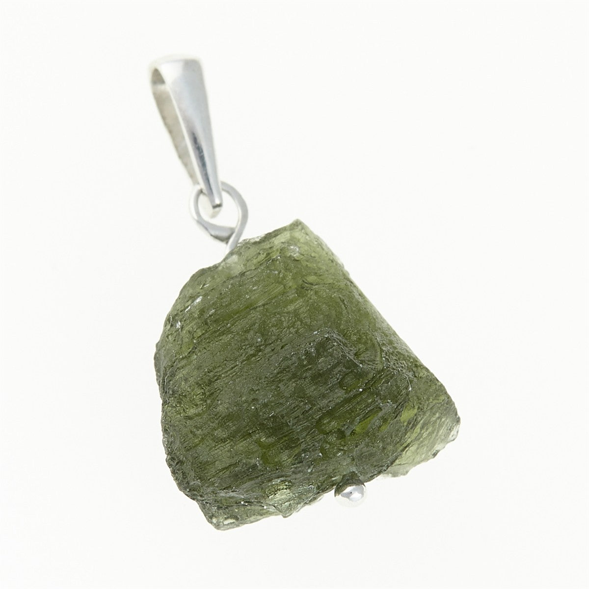 Silver pendant with moldavite 26-318