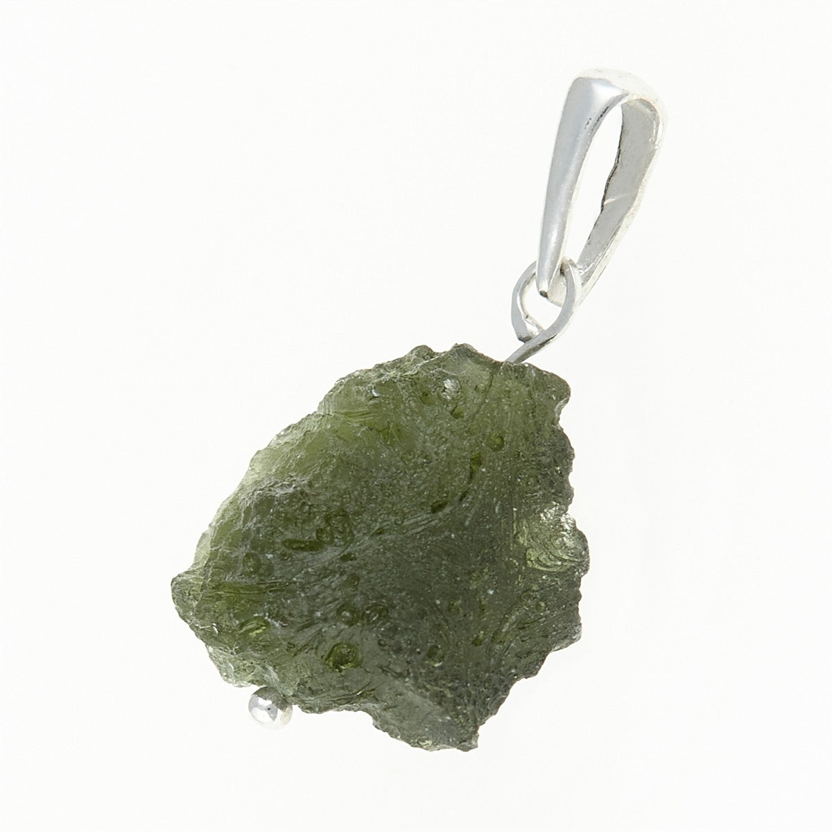 Silver pendant with moldavite 26-318