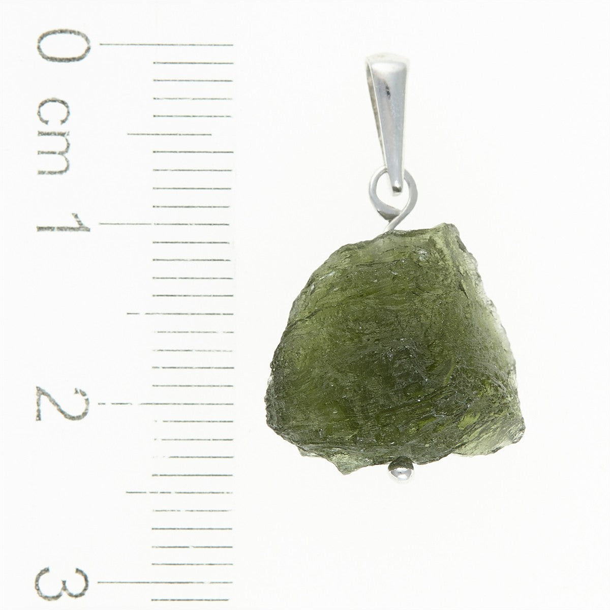 Silver pendant with moldavite 26-318
