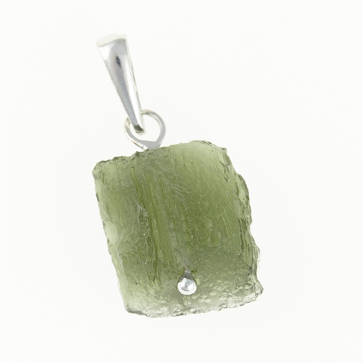 Silver pendant with moldavite 26-320