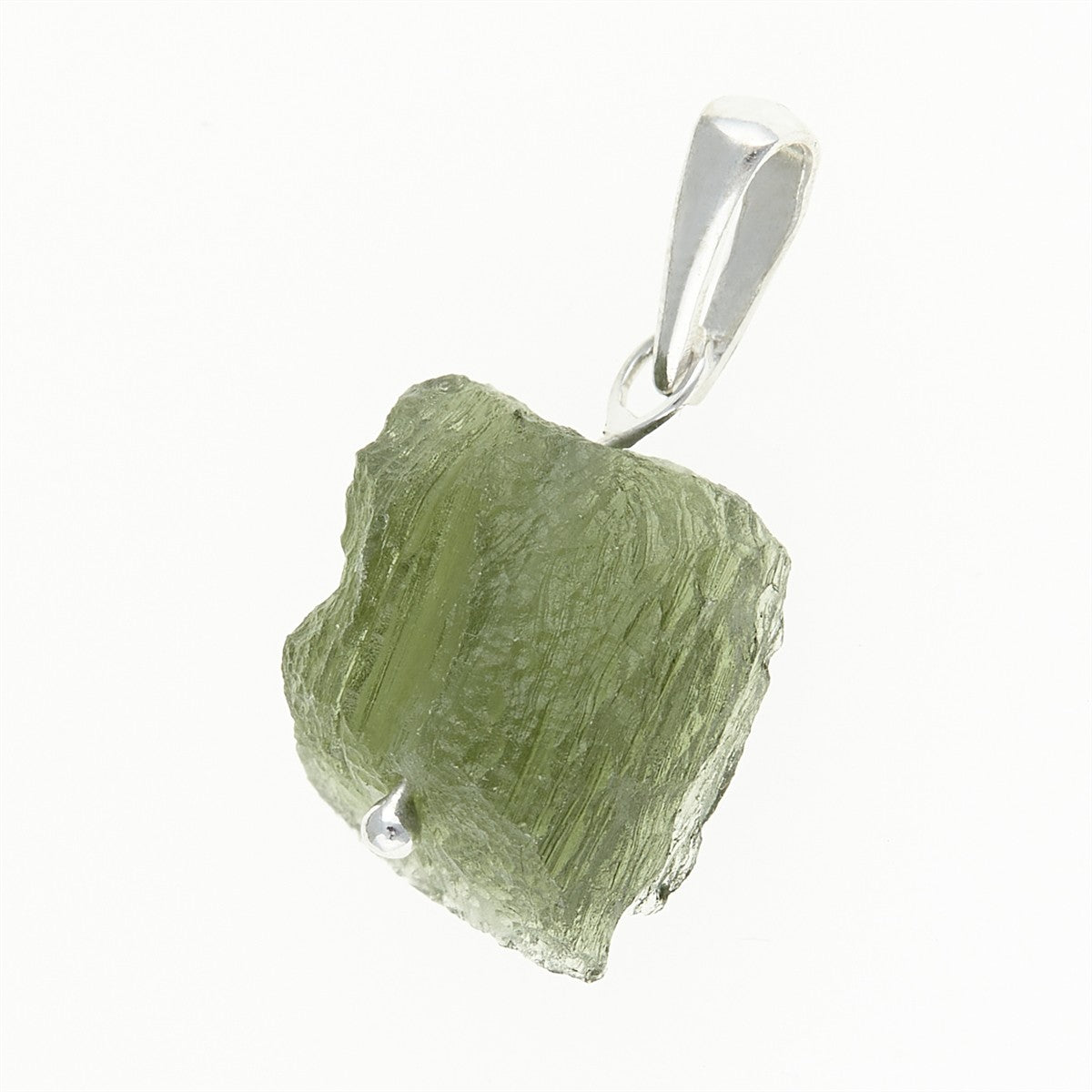 Silver pendant with moldavite 26-320