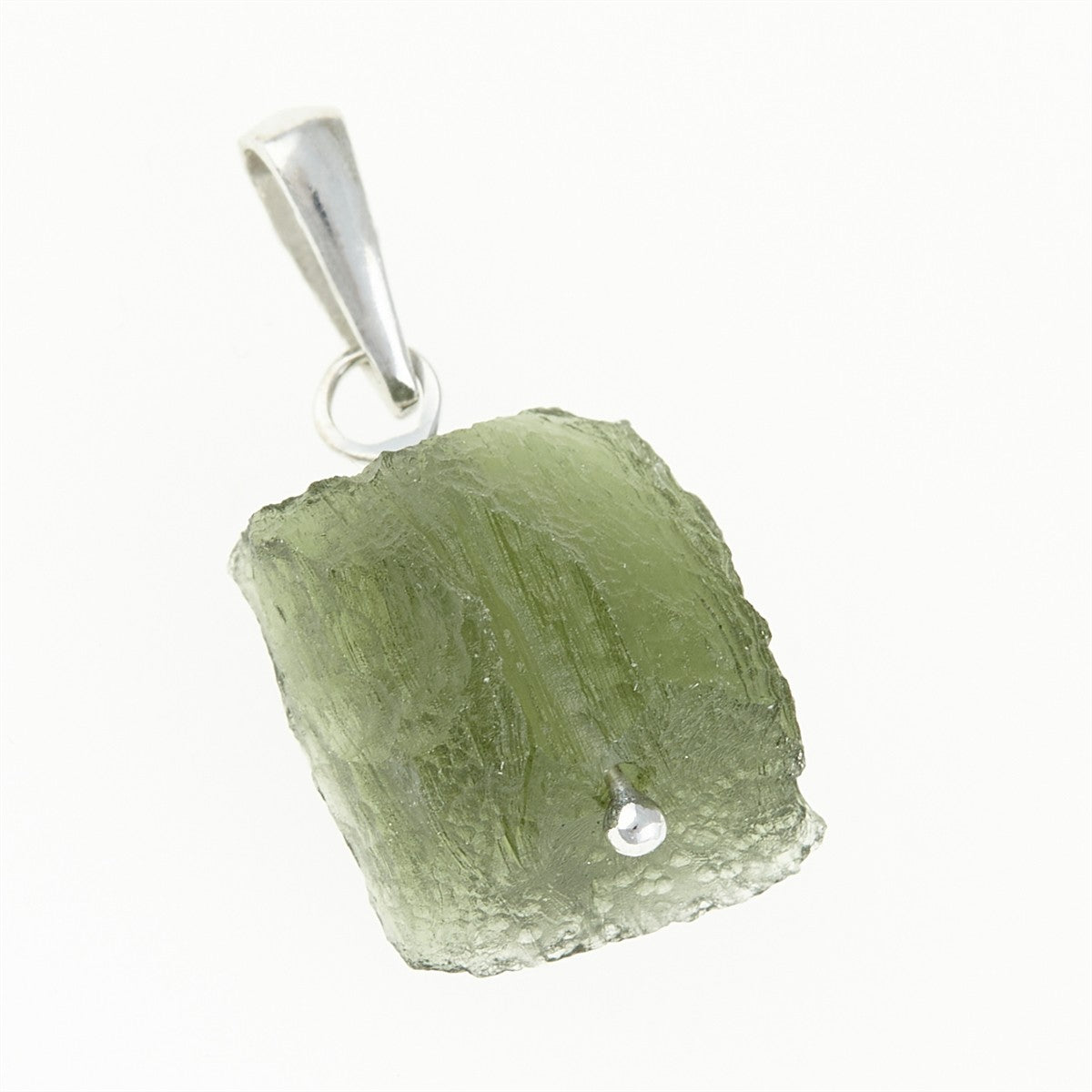Silver pendant with moldavite 26-320