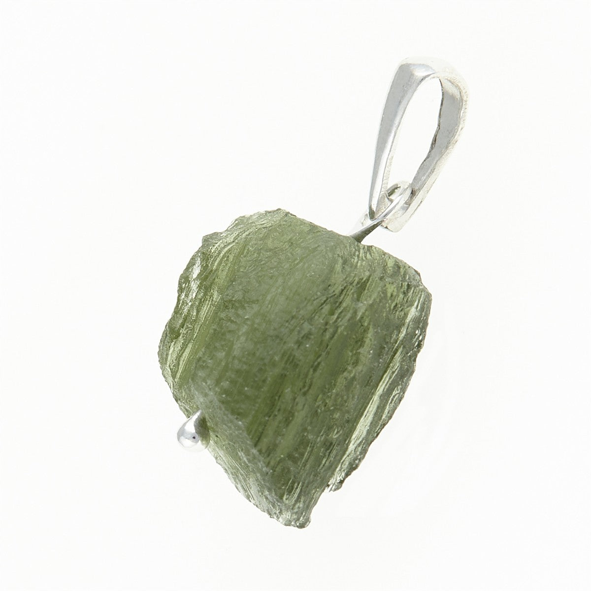 Silver pendant with moldavite 26-320